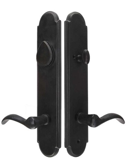 Solid Bronze Arched Entry Set with Churchill Levers.